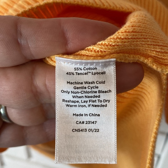 Talbots pink orange ombré button front sweater - Picture 6 of 6